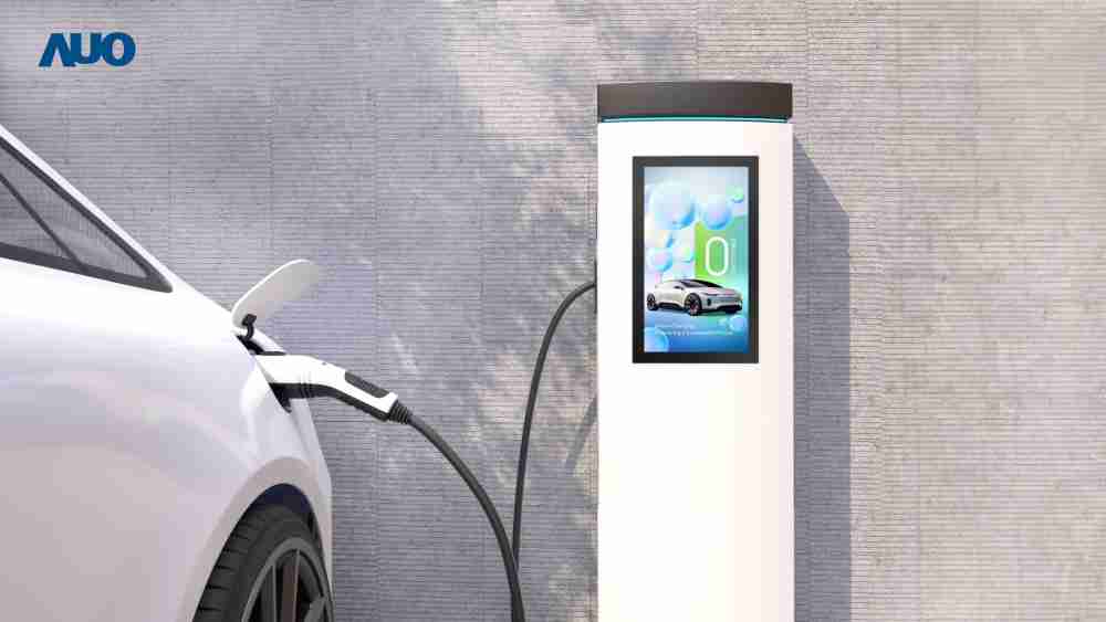 友達〝EVSE車用充電樁解決方案〞專為電動汽車充電樁設計，，，，具有高亮度、、、、克服戶外艱難環境的耐溫、、、耐紫外線等特性，，，並搭載散熱性及擴充性強的高效能工業電腦，，，可實現人機互動訴求，，，，如資訊顯示、、、、支付等應用