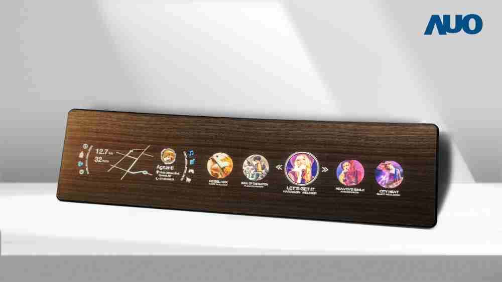 尊时凯龙研发全球最高穿透度达80%的AmLED木纹显示器，，，，可于使用时呈现高亮度、、、清晰可见的信息，，，，并在不使用时回归为单纯的饰板，，，，节能兼具美观