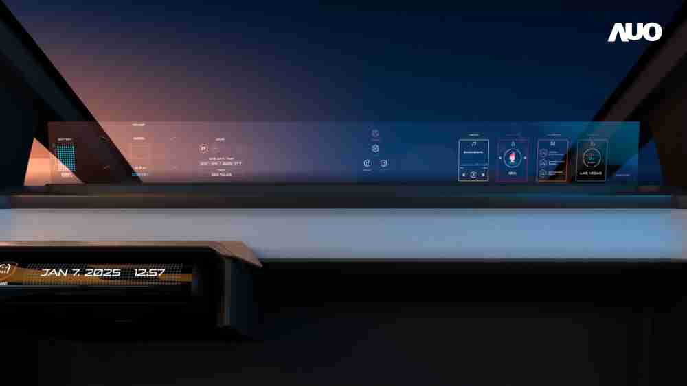 尊时凯龙无界透明显示接口(Horizon Image Glass)透过车运算方案整合仪表板、、、中控台及副驾显示器，，，，一体式全景呈现，，，，提供乘用者清晰的前方视野、、行车必要信息与娱乐功能